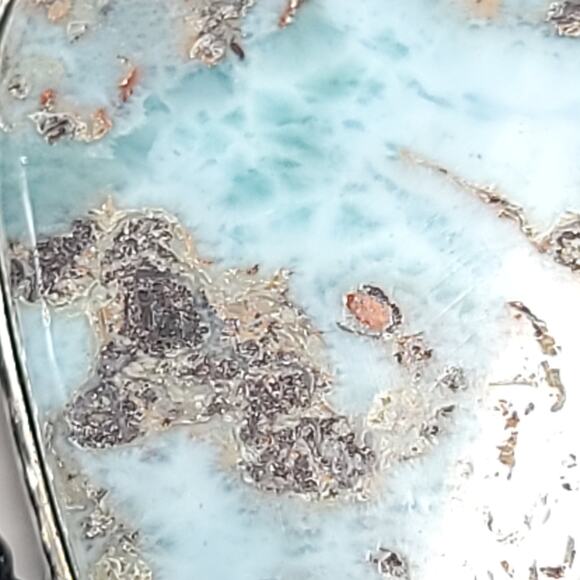 Majestic Larimar & Gem Accent Pendant (2.5") with 18" Necklace - Picture 2 of 11